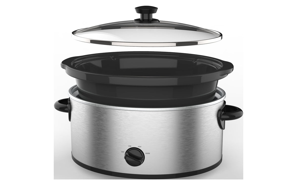 6 Quart Oval Slow Cooker, with - Kitchen Essentials