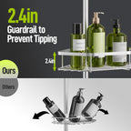 LazySpin 4-Tier Corner Shower Caddy - Dorm Room Essentials
