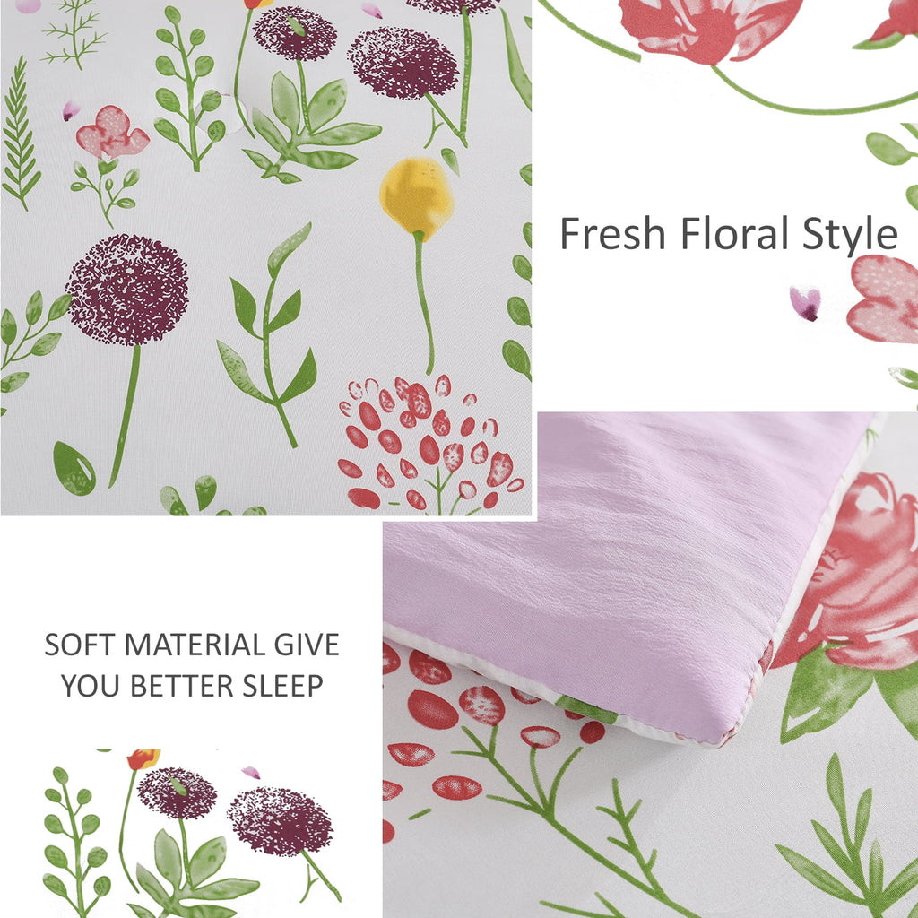 1 Piece Queen Comforter Floral - Comforter Set