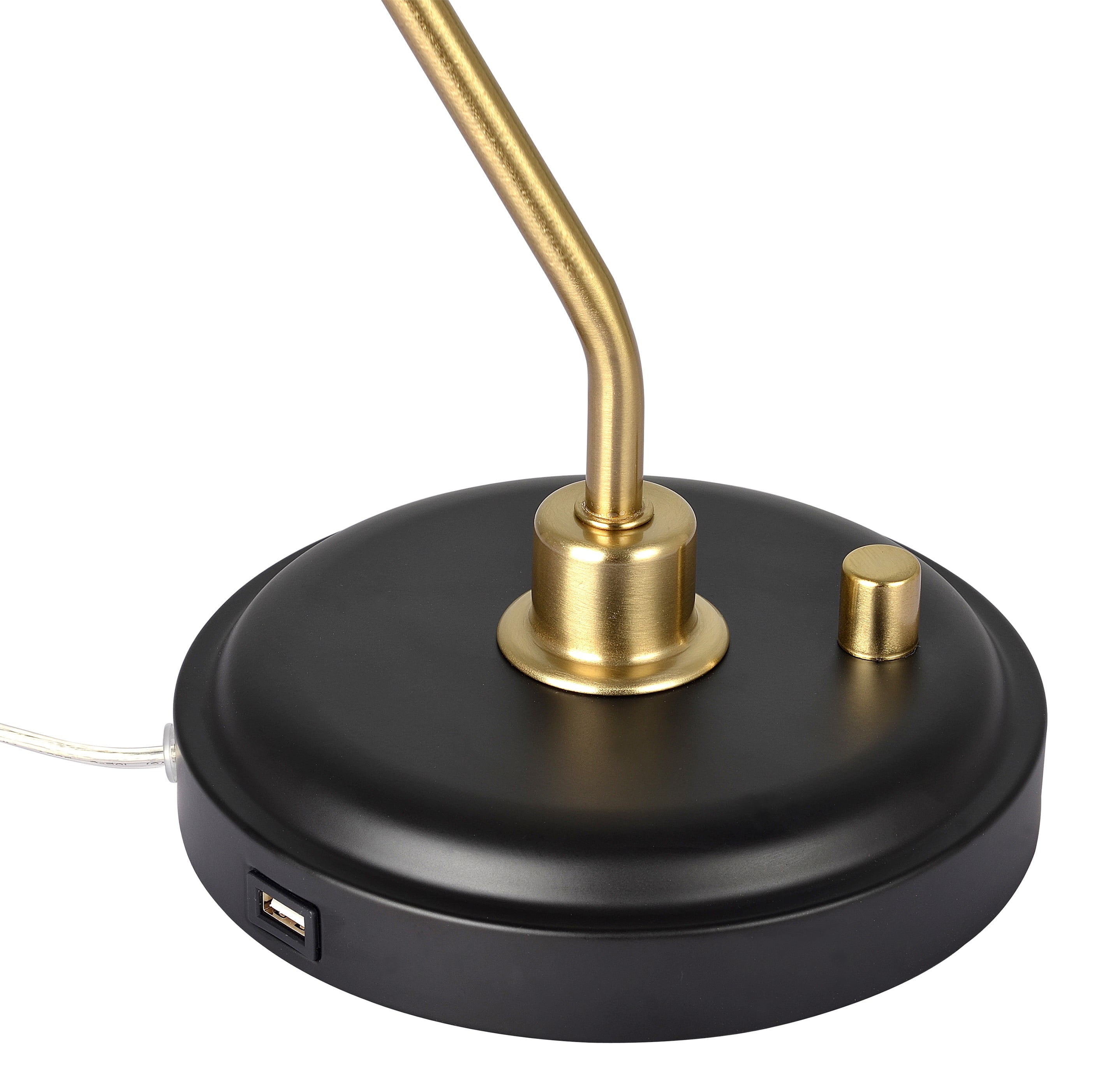 18" Black and Gold Desk Lamp, Modern - Modern Table Lamp