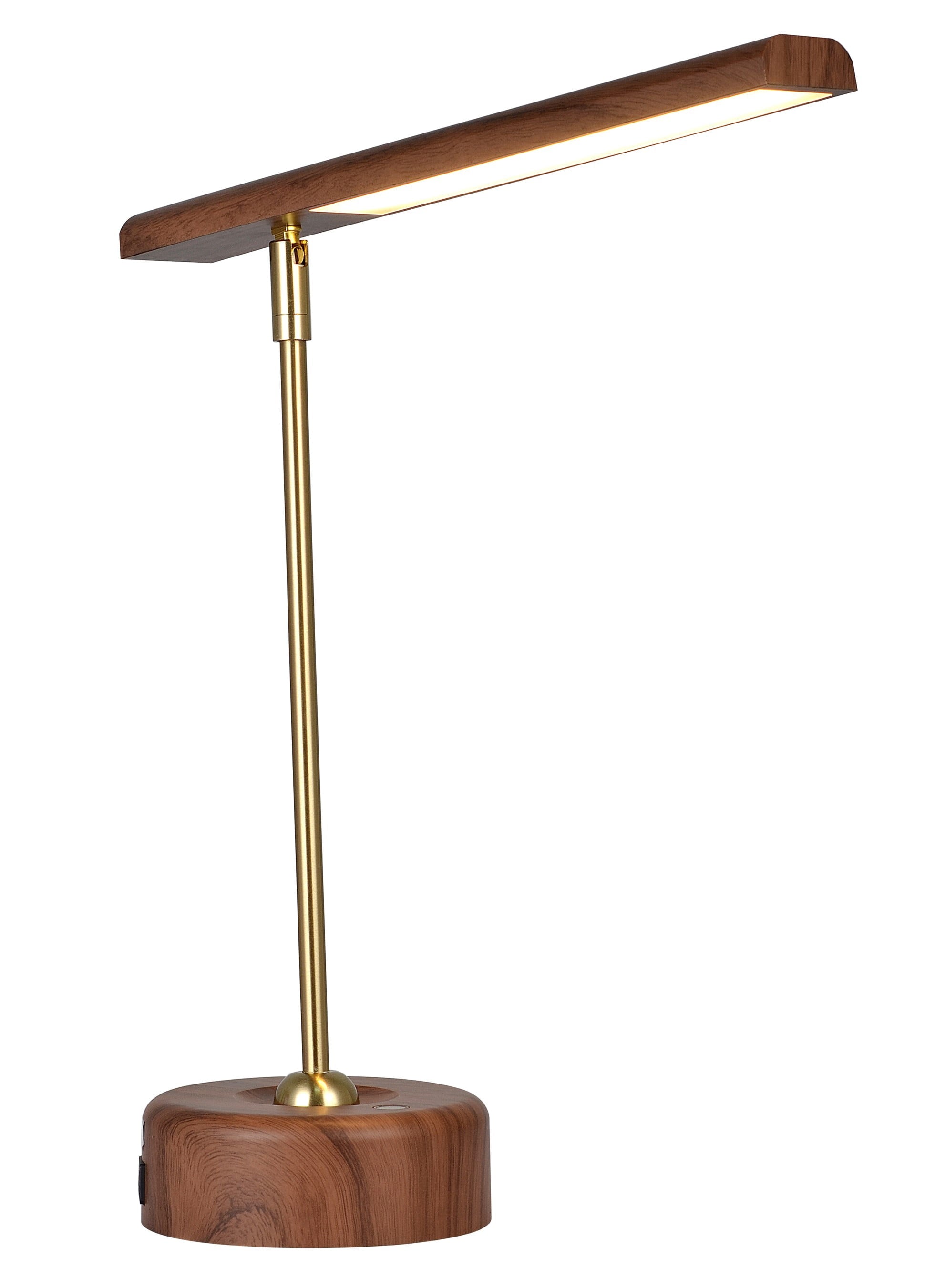 Modern LED Desk Lamp with Wood Grain - Modern Table Lamp