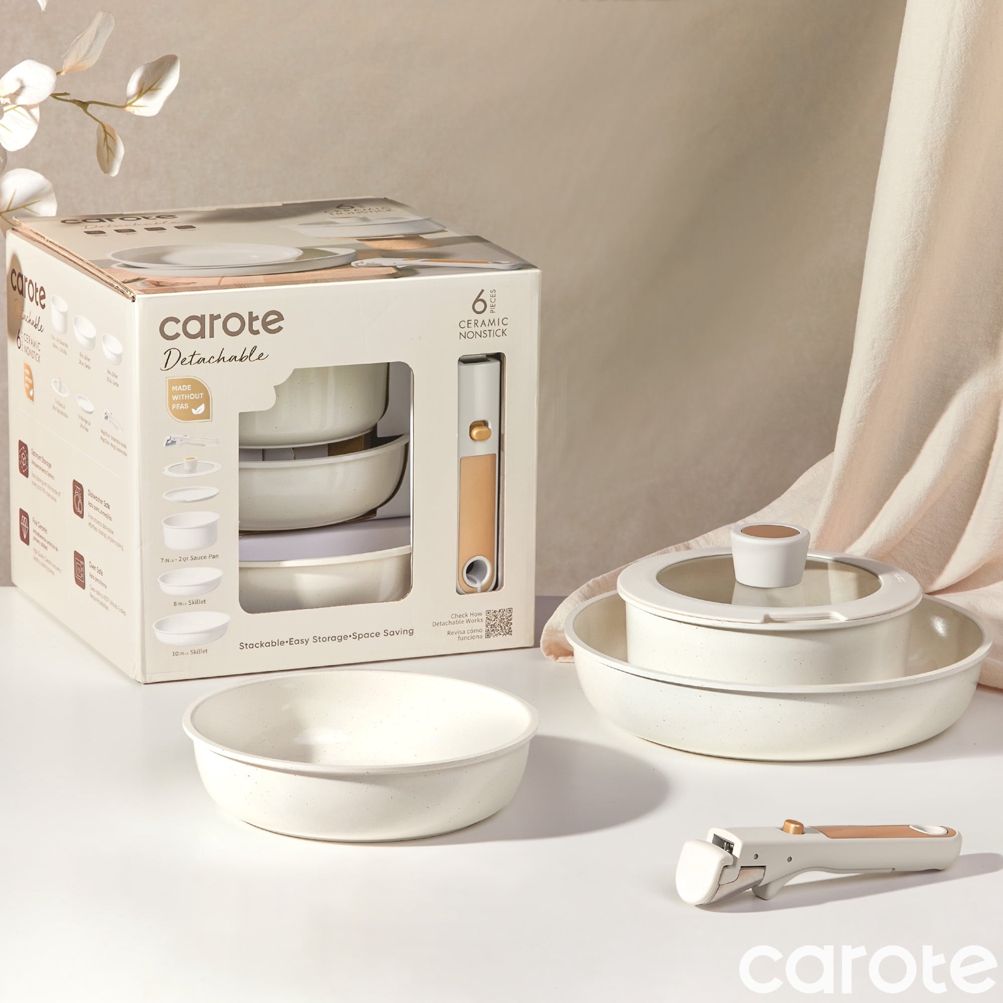 Carote Nonstick Detachable Pots and - Dorm Room Essentials