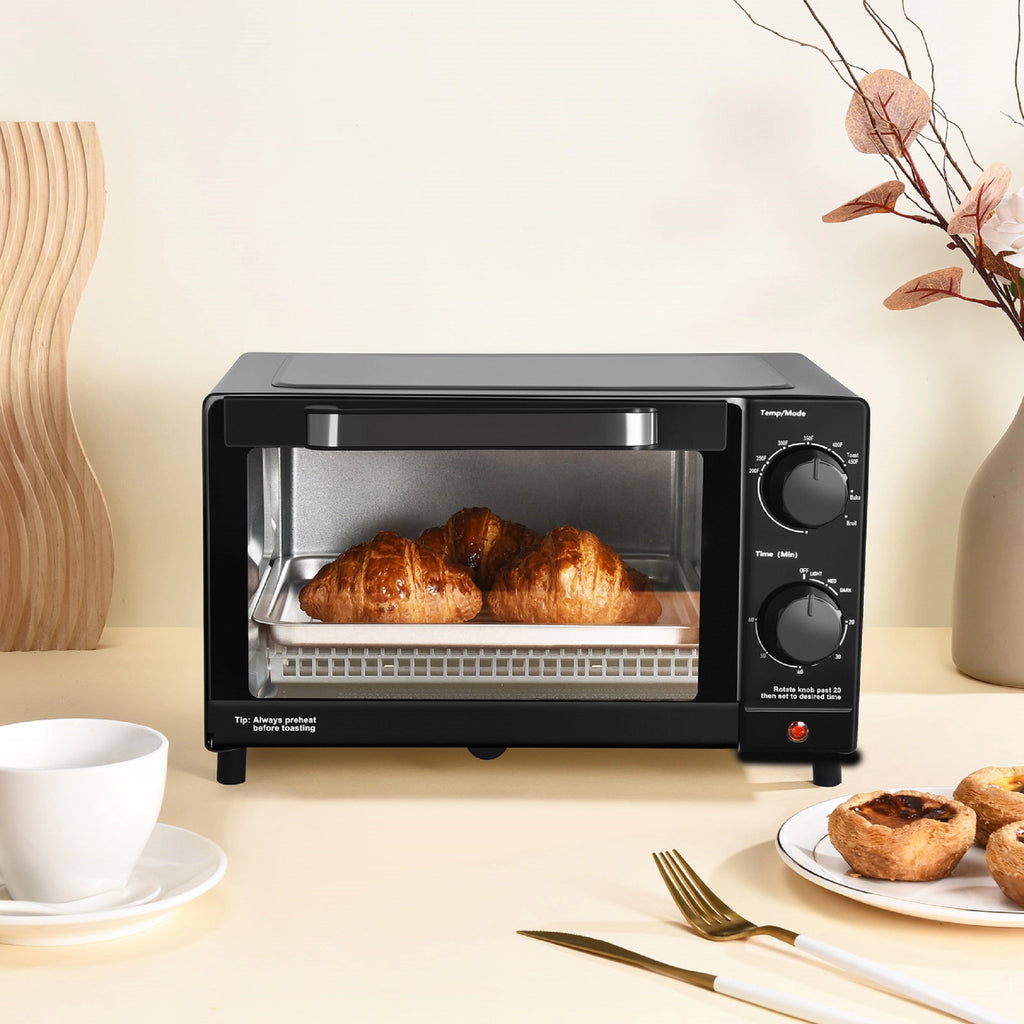 4 Slice Countertop Toaster Oven with 3 - Dorm Room Essentials