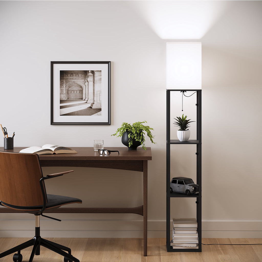 SUNMORY 63'' Floor Lamps with Shelves, - Modern Table Lamp