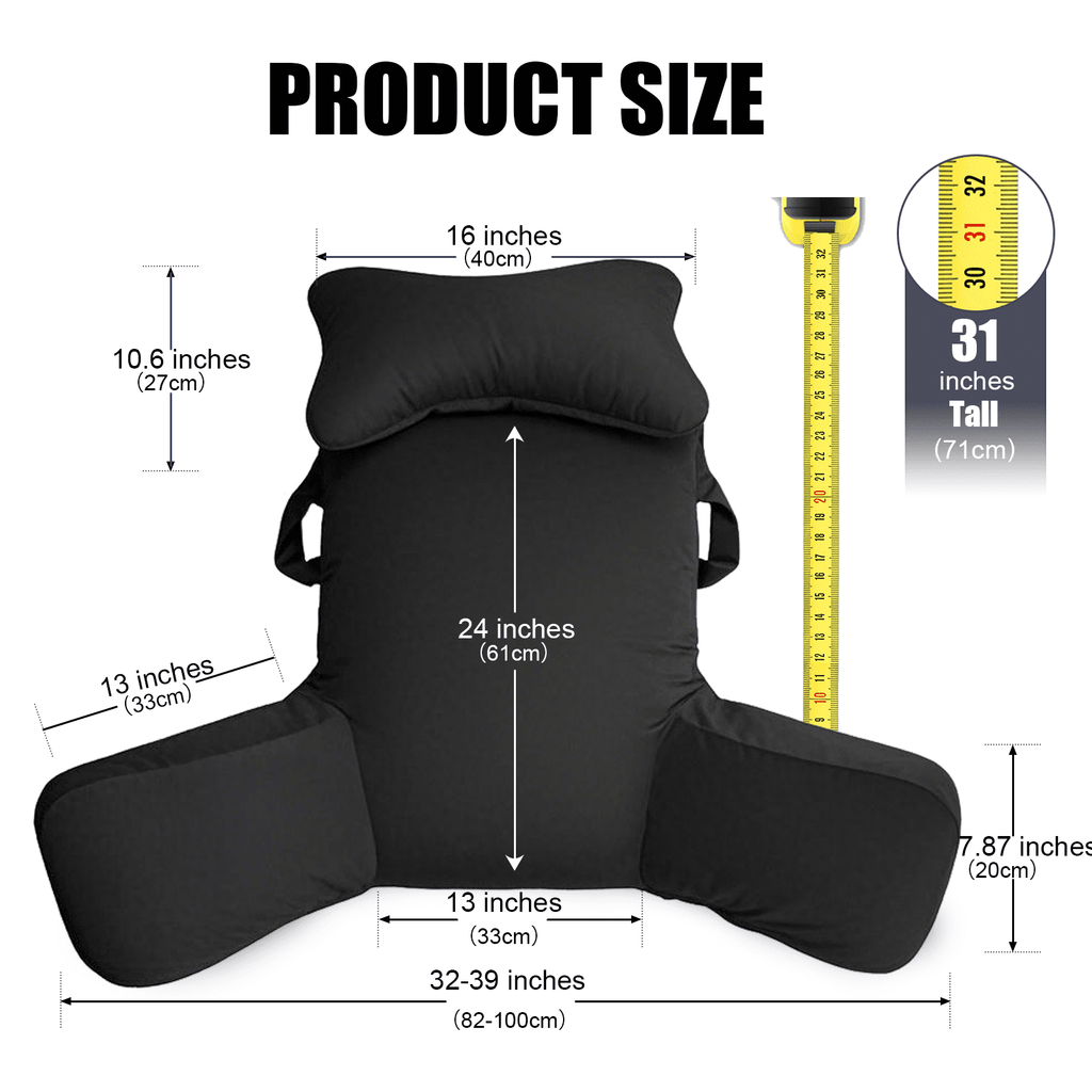 PHOGARY 31inch Reading Pillow for Bed - Reading Pillow
