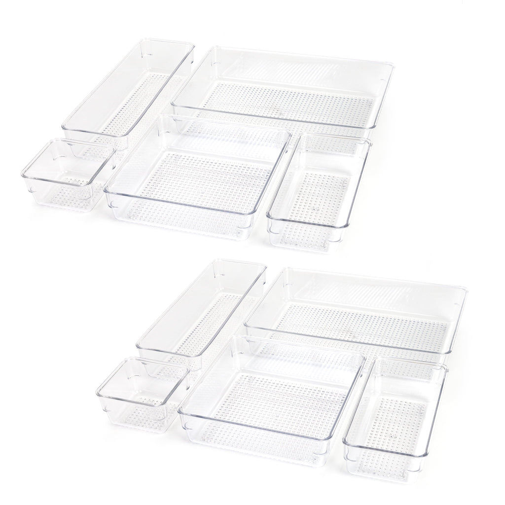 10-Piece Organizer Set Clear Plastic - Kitchen Essentials