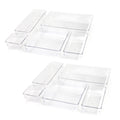 10-Piece Organizer Set Clear Plastic - Kitchen Essentials