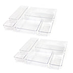 10-Piece Organizer Set Clear Plastic - Kitchen Essentials