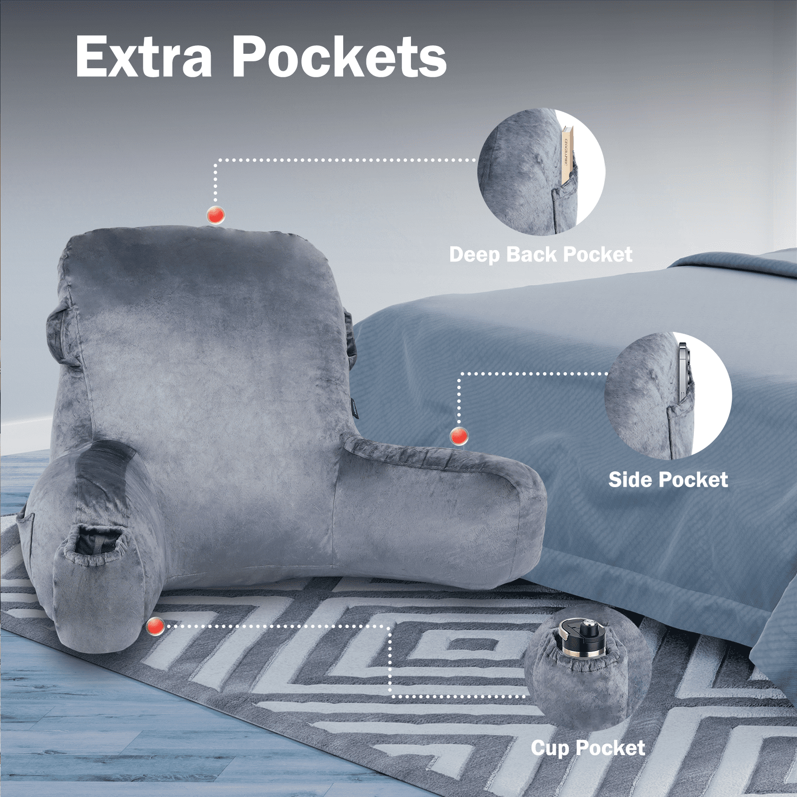 Reading Pillow, Extra Large 31" - Reading Pillow