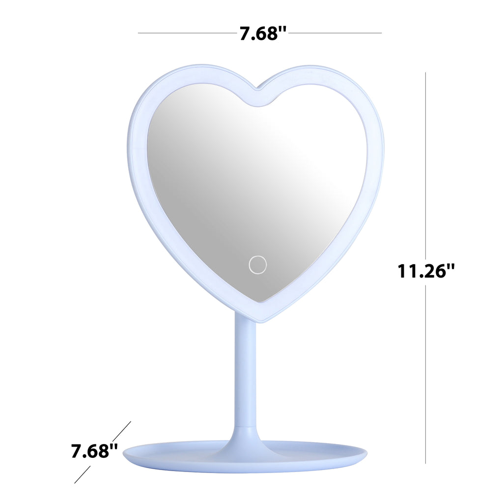 11.26" Tall Light Blue Plastic Frame - Full Length Mirror