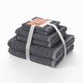 6-Piece Textured Bath Towel Set, Soft - Cotton Bath Towel Set