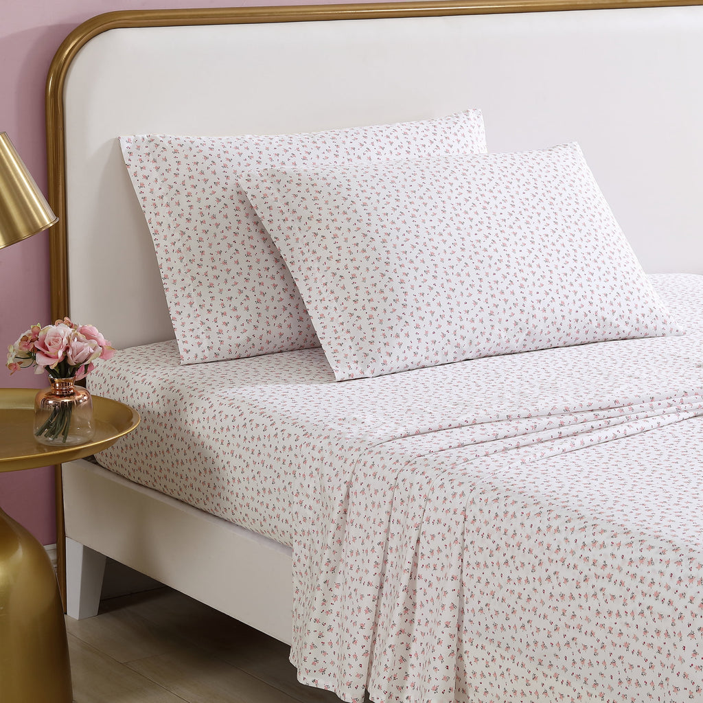 Betsey Johnson Baby Buds Pink Cotton - Soft Bed Sheet Set