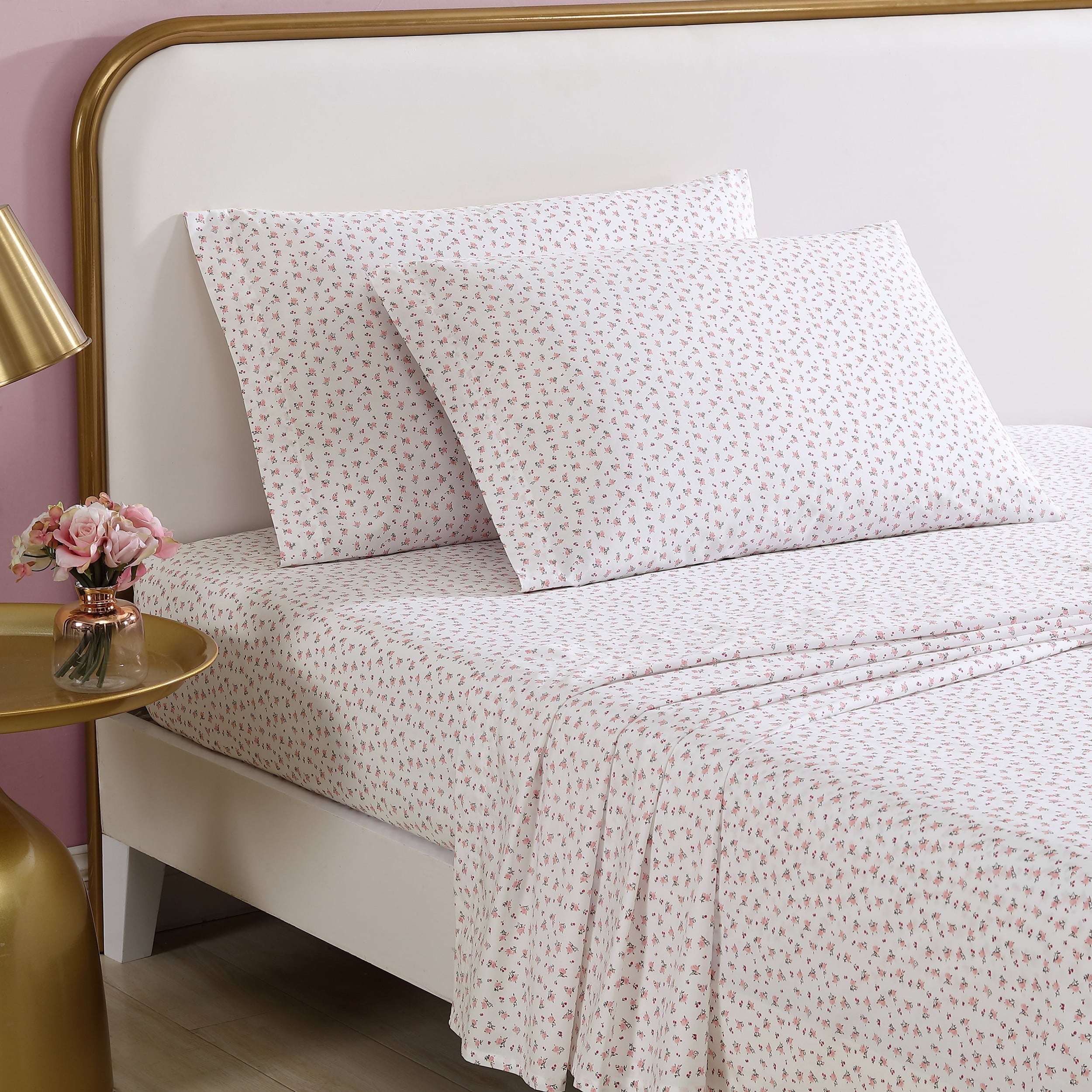 Betsey Johnson Baby Buds Pink Cotton - Soft Bed Sheet Set