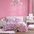 Betsey Johnson Floral Vineyard Pink - Microfiber Quilt Set