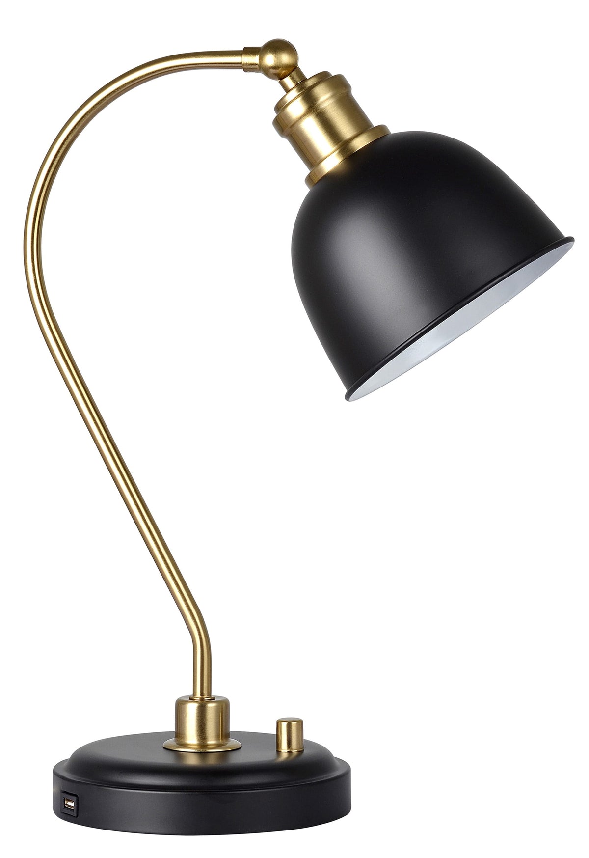 18" Black and Gold Desk Lamp, Modern - Modern Table Lamp