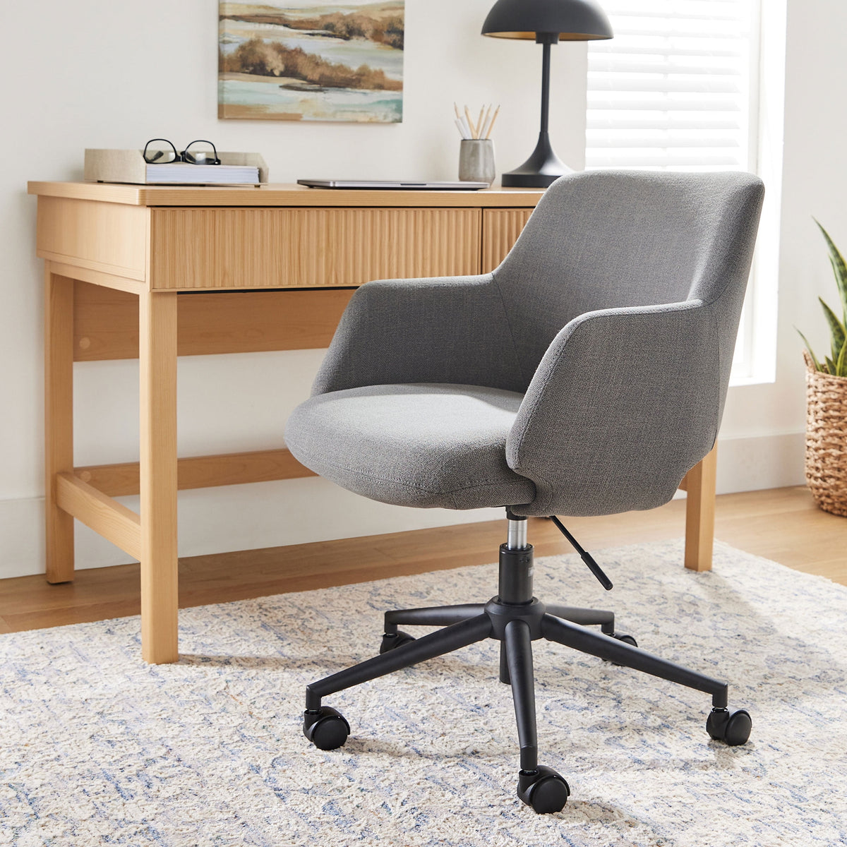 Lillian Office Chair, Gray - Dorm Room Essentials