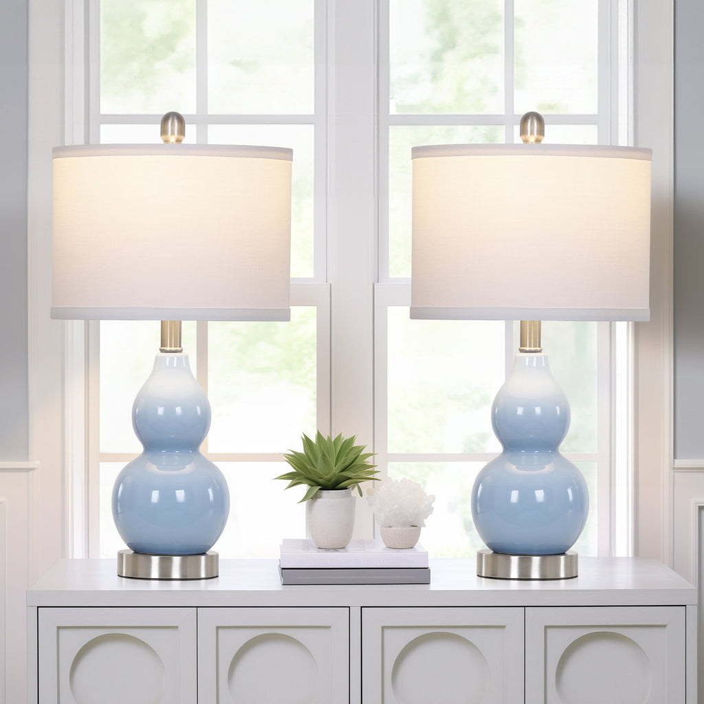 Cinkeda Double Gourd Ceramic Table - Modern Table Lamp