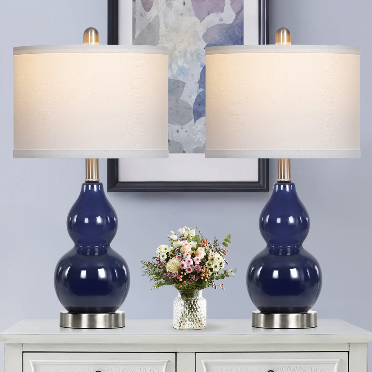 Cinkeda Double Gourd Ceramic Table - Modern Table Lamp