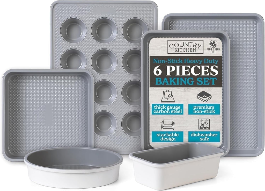 Heavy Duty Baking Pans Bakeware Set - Kitchen Essentials