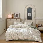 Floral Duvet Cover Queen Size 100% - Comforter Set