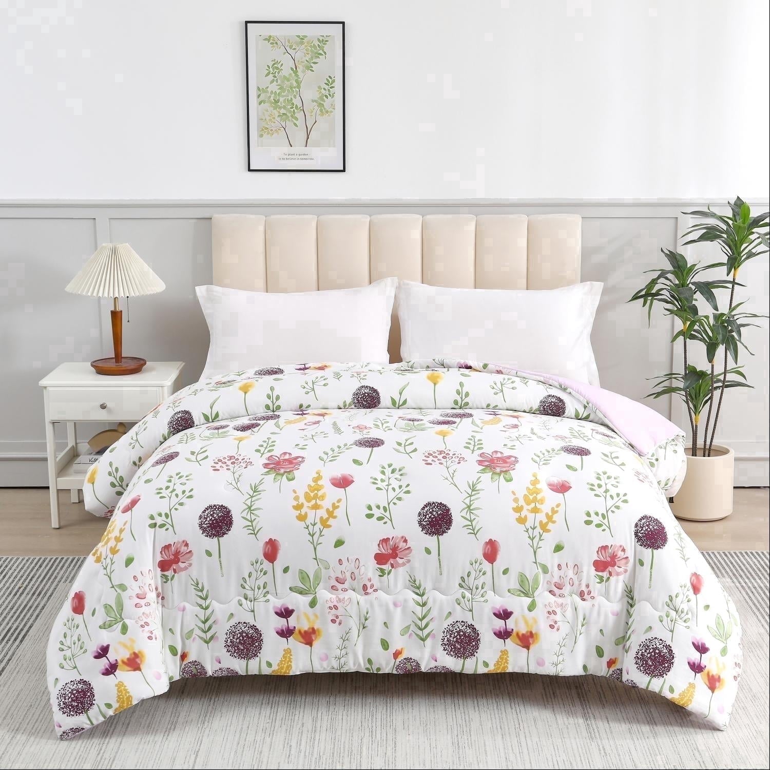 1 Piece Queen Comforter Floral - Comforter Set