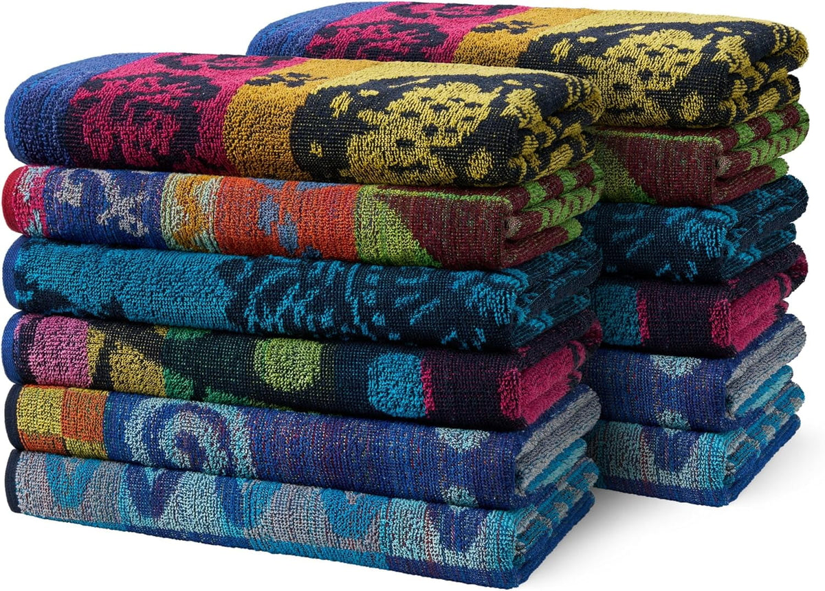 Kaufman - 6 Pack Terry Beach & Pool - Cotton Bath Towel Set