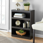 Framed 3-Shelf Bookcase with Adjustable - Bookcase Shelf
