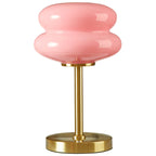 Pink Double Bubble Glass Table Lamp, - Modern Table Lamp