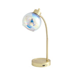 Iridescent Orb Lamp, Gold - Modern Table Lamp