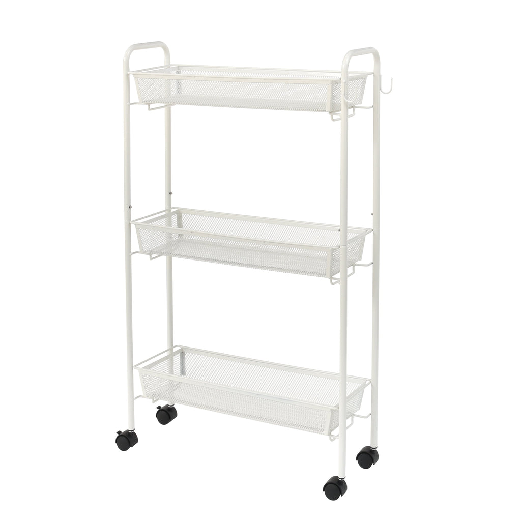 Slim 3-Tier Rolling Bathroom Storage - Cotton Bath Towel Set