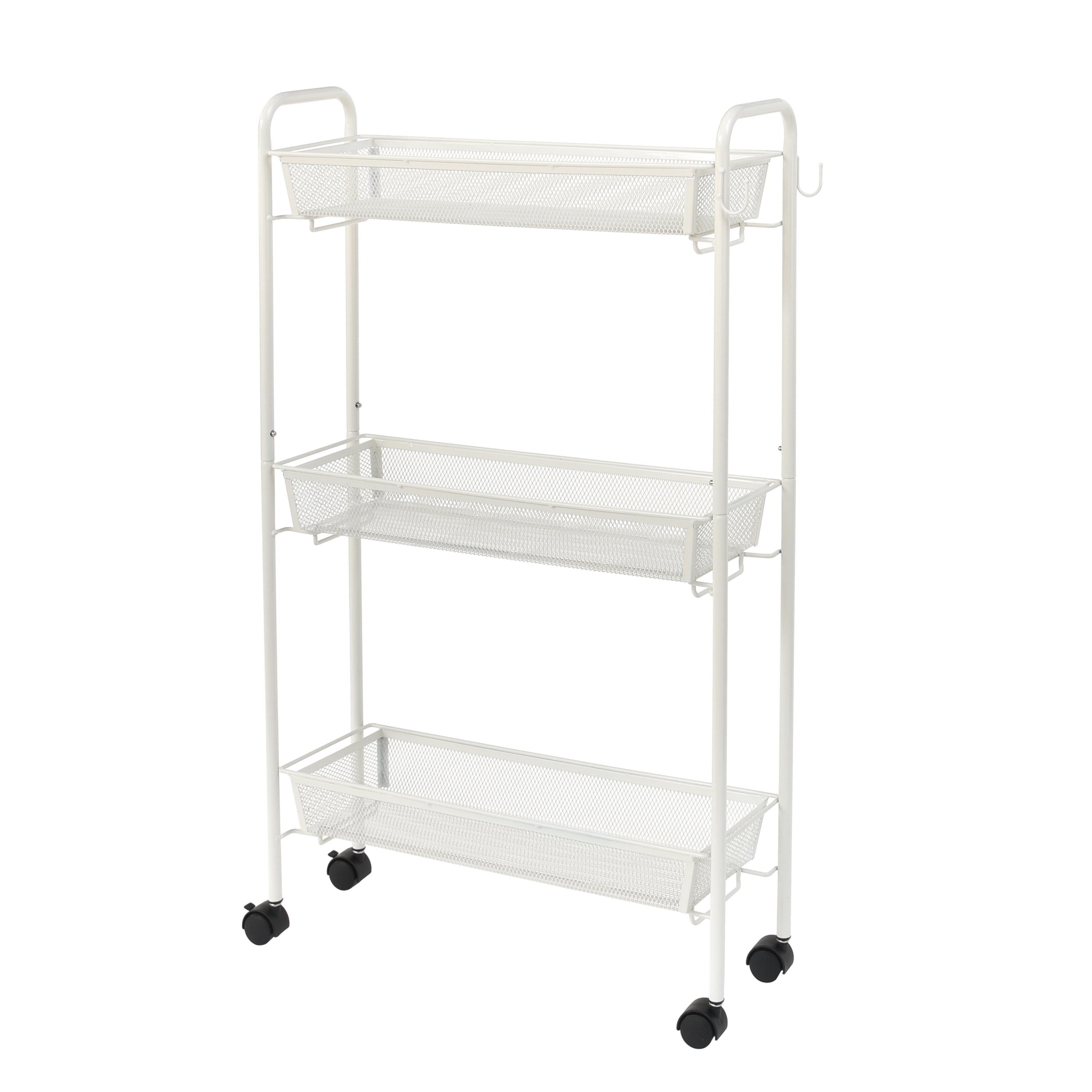 Slim 3-Tier Rolling Bathroom Storage - Cotton Bath Towel Set