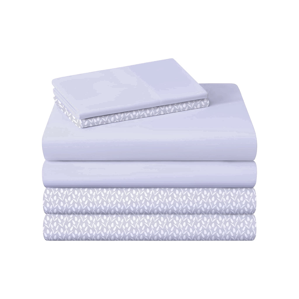 2-Pack Microfiber Sheet Set, One Print, - Soft Bed Sheet Set