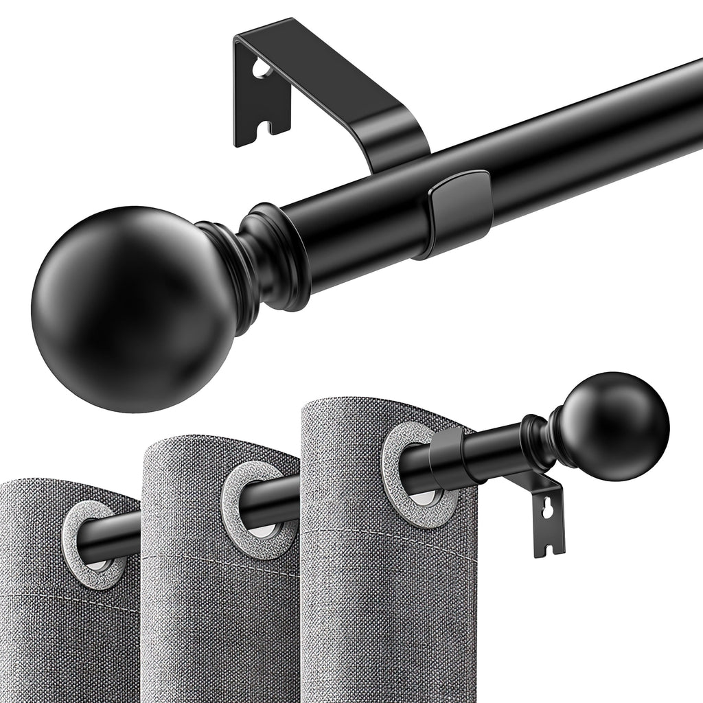 Single Curtain Rods for Windows 32 to - Adjustable Curtain Rod