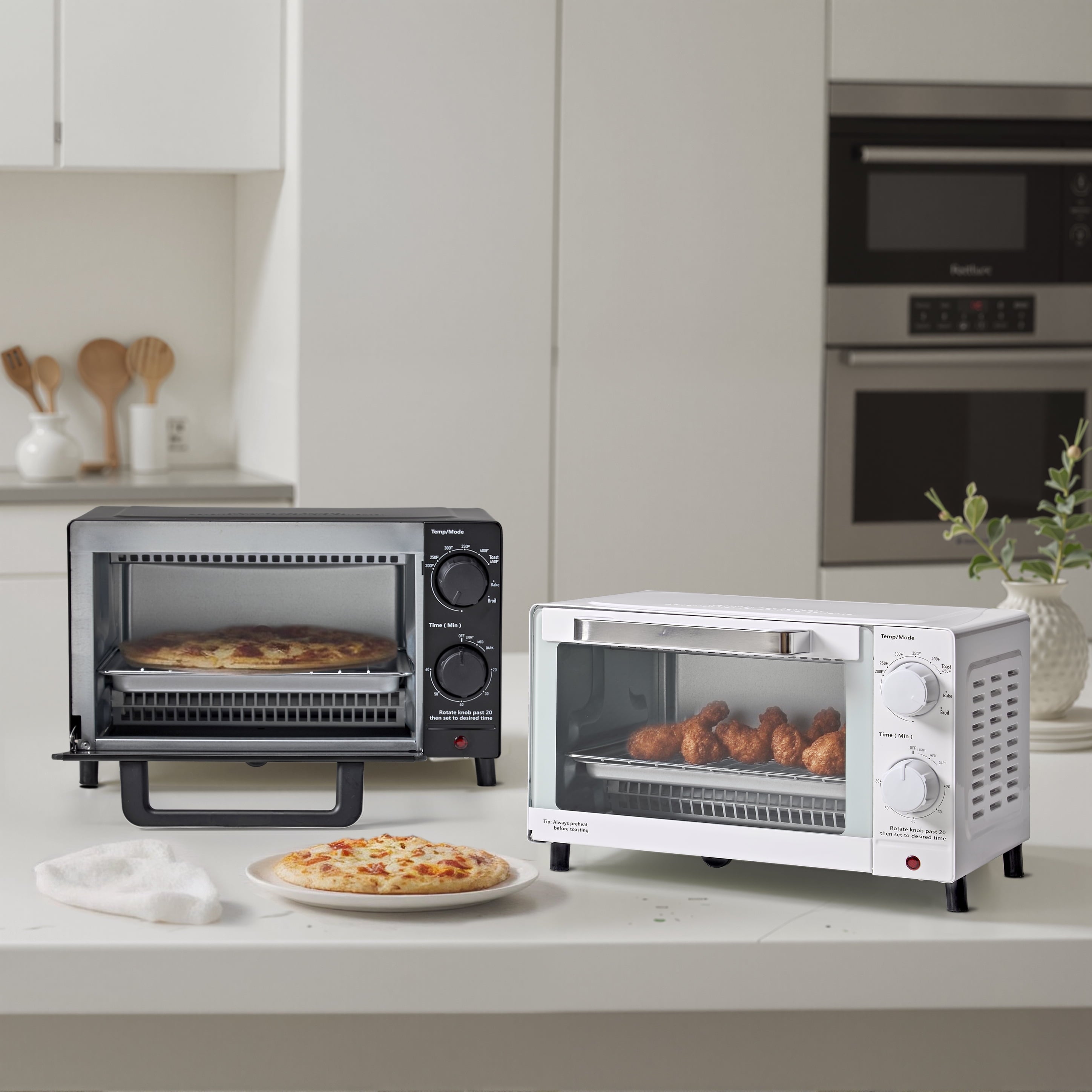 4 Slice Countertop Toaster Oven with 3 - Dorm Room Essentials