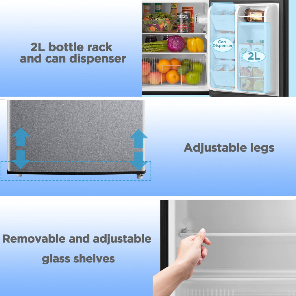 3.2 Cu Ft 2-Door Compact Refrigerator - Dorm Room Essentials