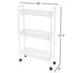 Slim 3-Tier Rolling Bathroom Storage - Cotton Bath Towel Set