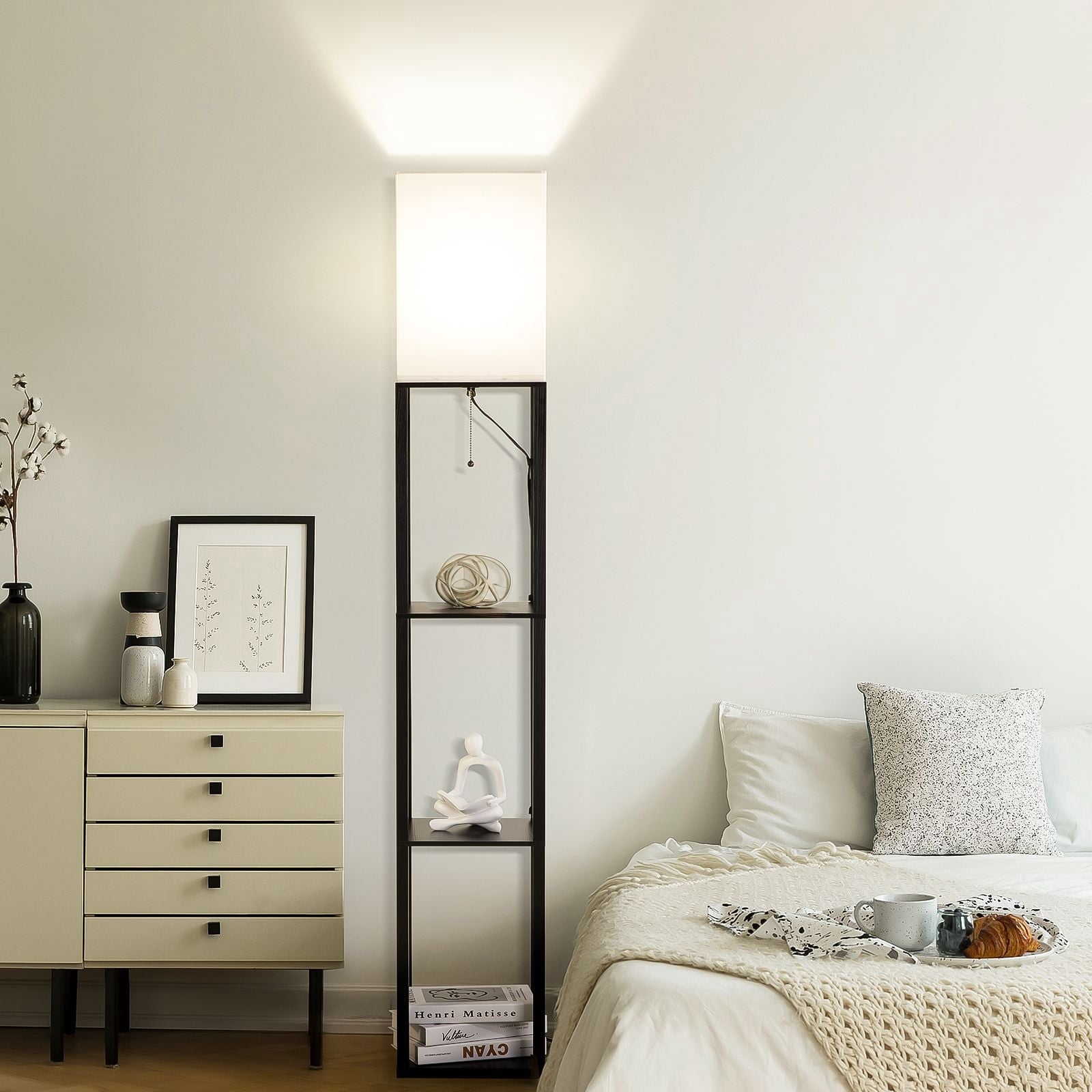 SUNMORY 63'' Floor Lamps with Shelves, - Modern Table Lamp