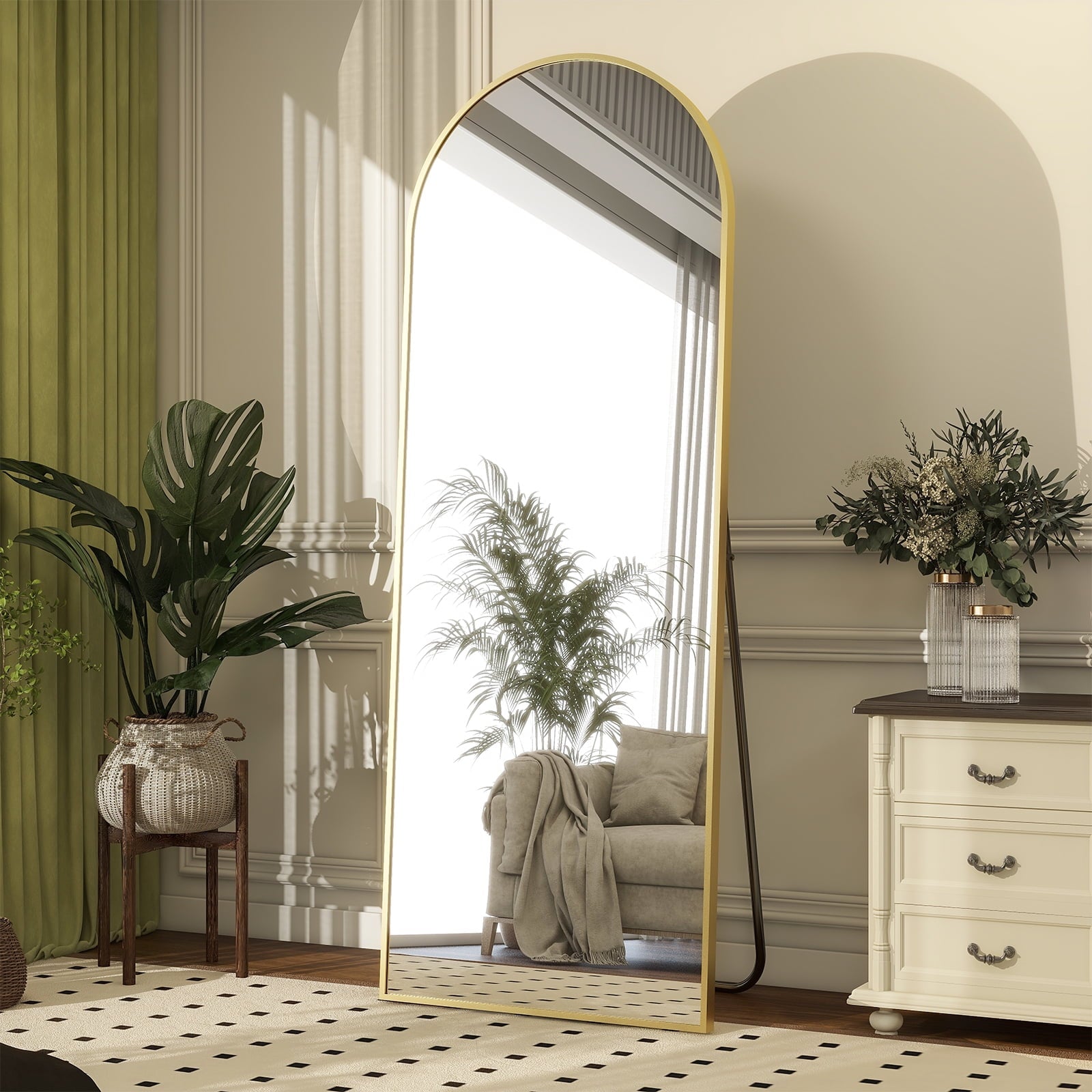 64"x 21" Full Length Mirror Arched - Full Length Mirror