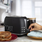 Rae Dunn 2-Slice Toaster, Stainless - Dorm Room Essentials