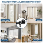 Single Curtain Rods for Windows 32 to - Adjustable Curtain Rod
