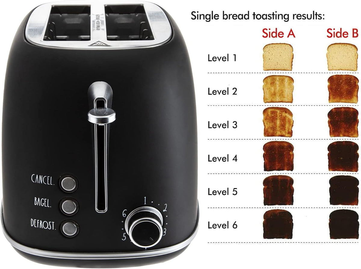 Rae Dunn 2-Slice Toaster, Stainless - Dorm Room Essentials