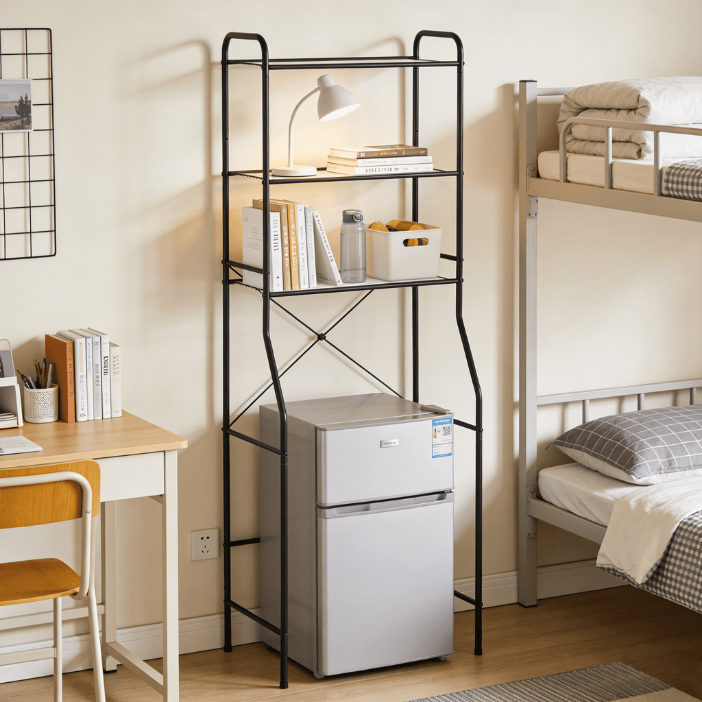 Over-the-Toilet Steel Storage Unit with - Bookcase Shelf