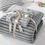 King/Cal King Fluffy Ribbed Plush - Comforter Set