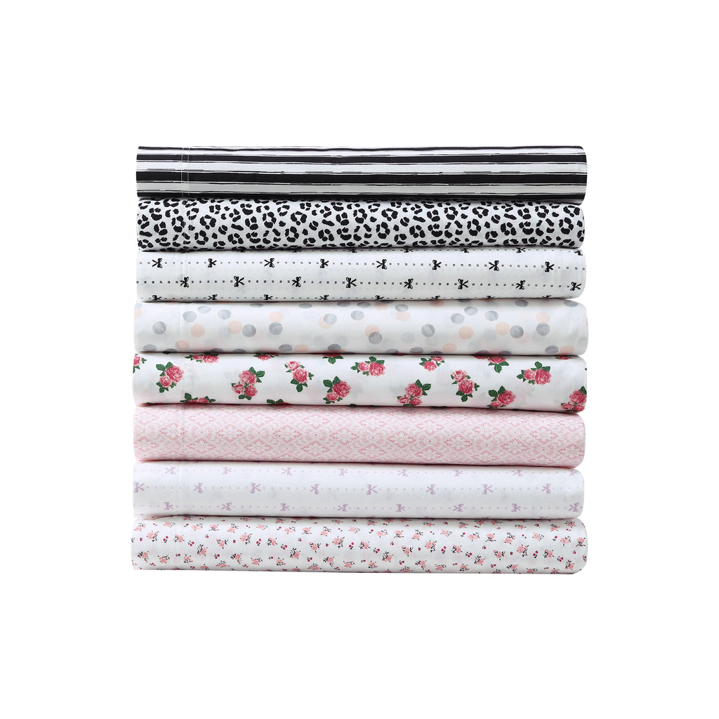 Betsey Johnson Baby Buds Pink Cotton - Soft Bed Sheet Set