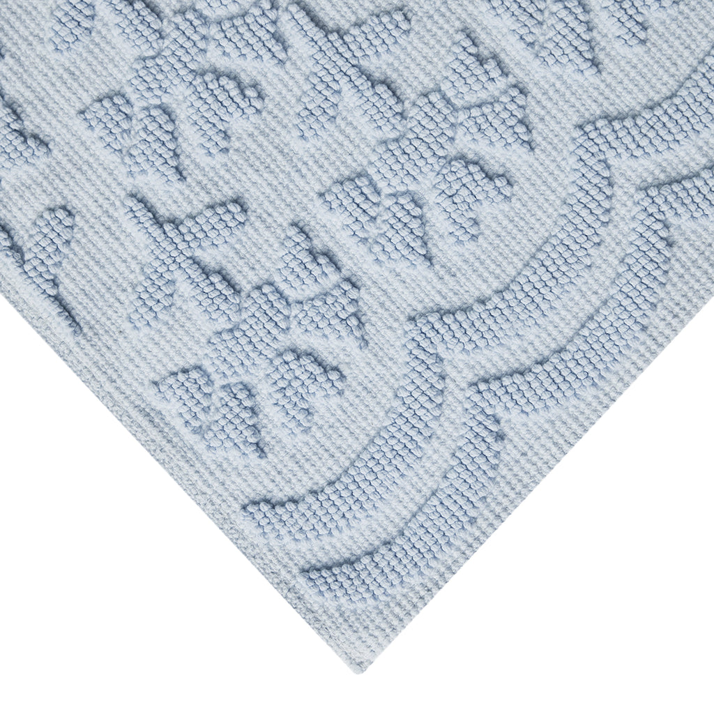 Floral Block Scallop 2 Piece Bath Rug - Washable Area Rug