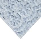 Floral Block Scallop 2 Piece Bath Rug - Washable Area Rug