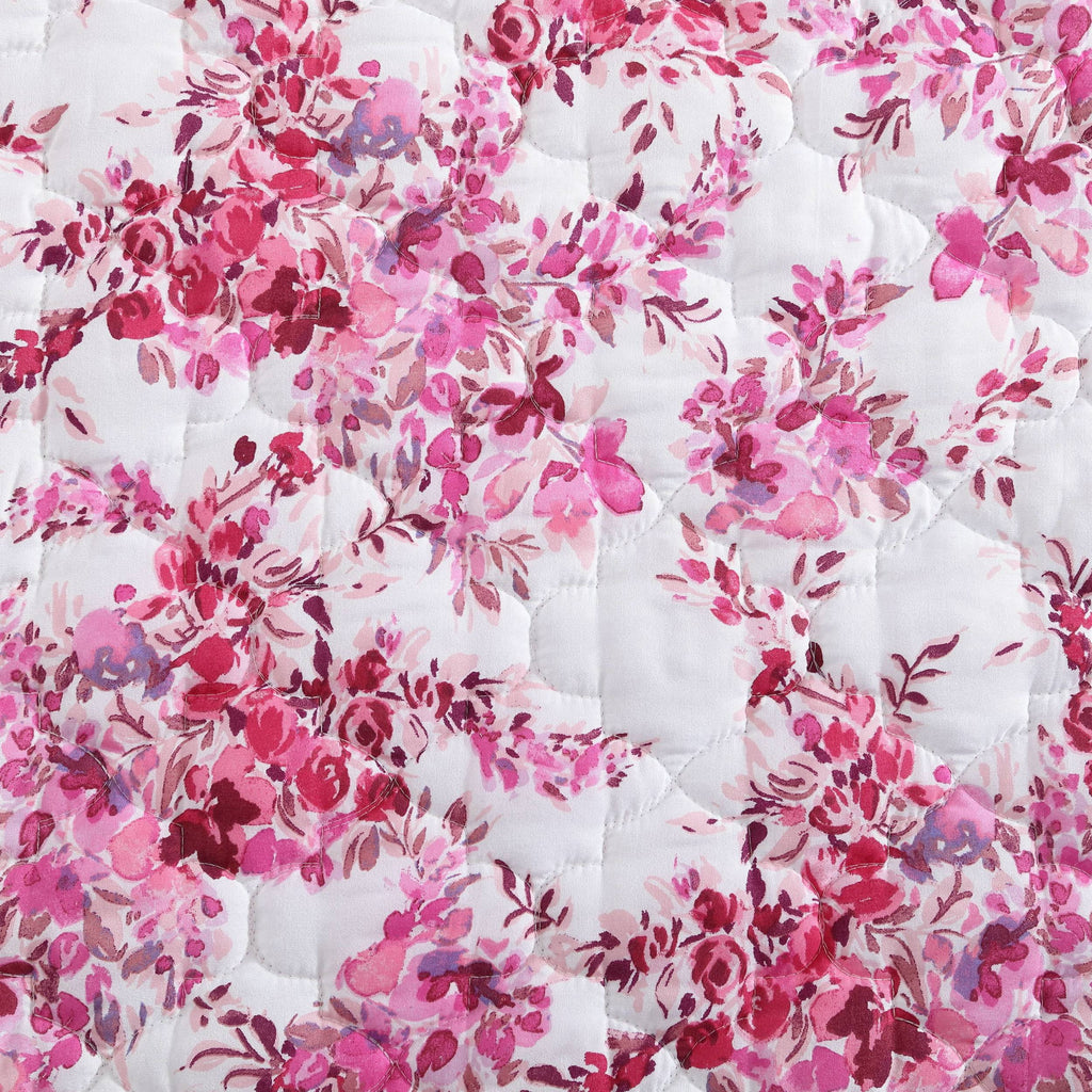 Betsey Johnson Floral Vineyard Pink - Microfiber Quilt Set