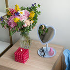 11.26" Tall Light Blue Plastic Frame - Full Length Mirror