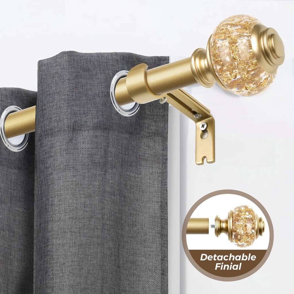 KAMANINA 7/8" Adjustable Single Curtain - Adjustable Curtain Rod
