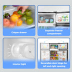 3.2 Cu Ft 2-Door Compact Refrigerator - Dorm Room Essentials
